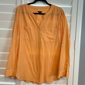 Talbots Orange Blouse